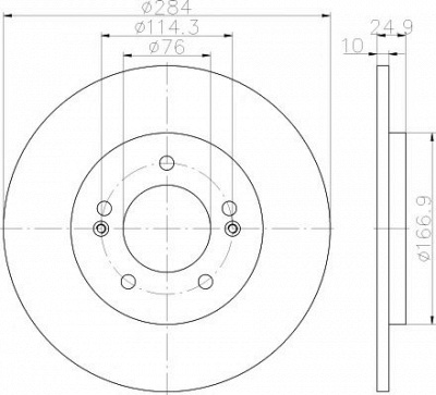 HELLA PAGID 8dd355118231 -  Тормозной диск